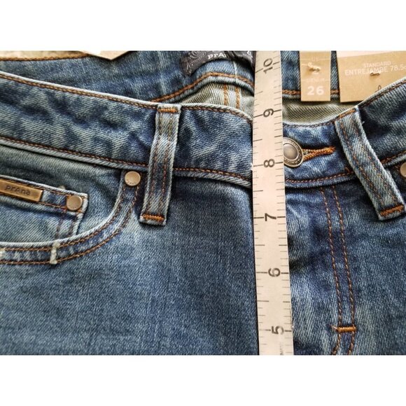 PRANA Women's Sienna Hiking Jeans True Blue Stretch Denim Size 6 Reg - Picture 9 of 12